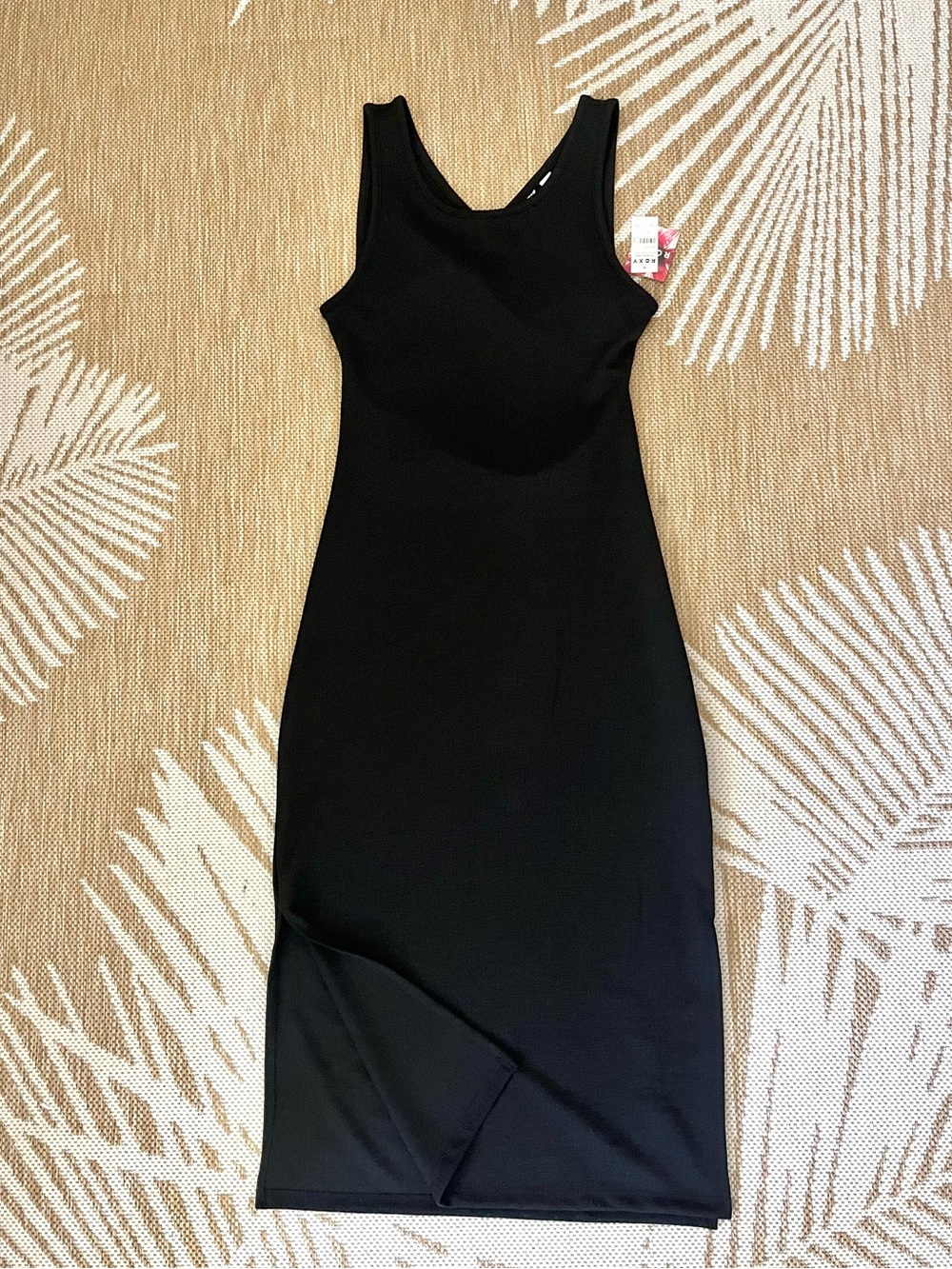 NWT! Roxy Black Cut-Out Midi Dress M - Picture 2 of 10